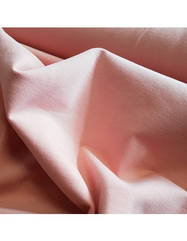 Tissu, Jersey de Coton Uni, Rose Clair, Laize 150 cm, Coton Bio Stretch Oeko-Tex