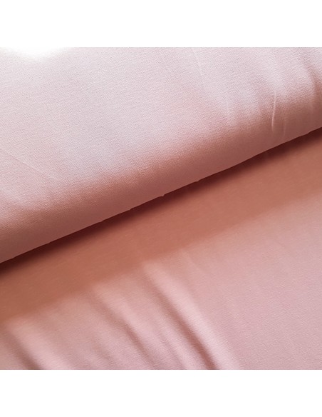Tissu, Jersey de Coton Uni, Rose Clair, Laize 150 cm, Coton Bio Stretch Oeko-Tex