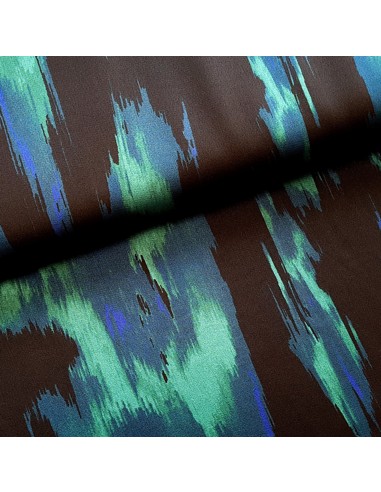 Tissu, Microfibre Imprimée Contemporaine, Aspect Soie, Laize 145 cm, 100% Polyester Léger