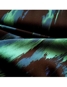 Tissu, Microfibre Imprimée Contemporaine, Aspect Soie, Laize 145 cm, 100% Polyester Léger 2