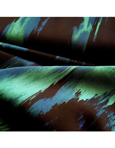Tissu, Microfibre Imprimée Contemporaine, Aspect Soie, Laize 145 cm, 100% Polyester Léger