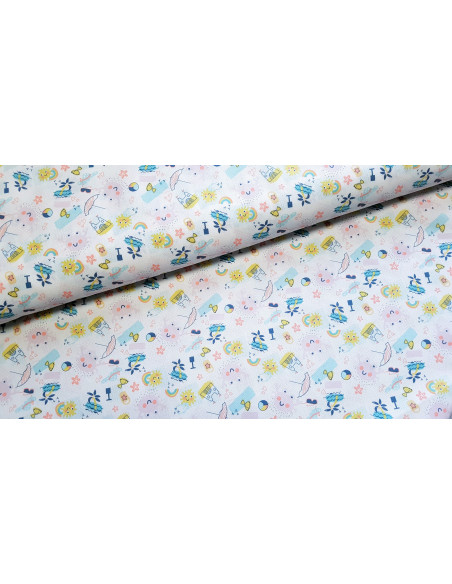 Cretonne de coton, plage