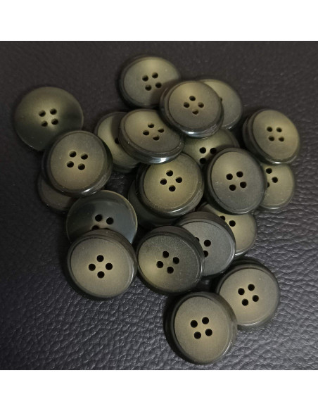 Bouton 4 trous, Ø 21 mm, vert
