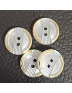 Bouton 2 trous, Ø 13 mm, gris 2