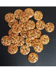Bouton 2 trous, Ø 17 mm, beige 2