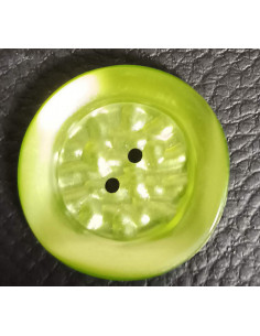 Bouton 2 trous, Ø 27 mm, vert