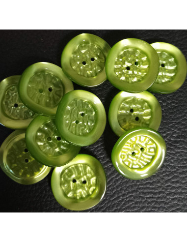Bouton 2 trous, Ø 27 mm, vert