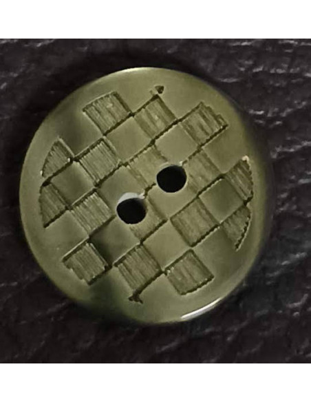 Bouton 2 trous, Ø 13 mm, vert