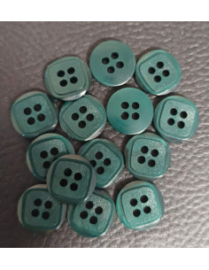 Bouton 4 trous, Ø 12 mm, vert 2