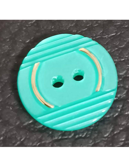 Bouton 2 trous, Ø 14 mm, vert