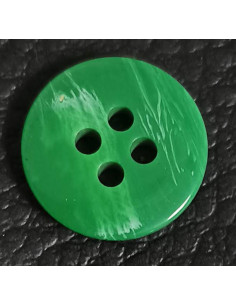 Bouton 4 trous, Ø 12 mm, vert