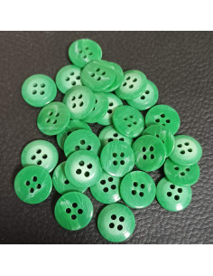 Bouton 4 trous, Ø 12 mm, vert 2