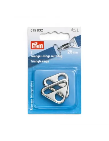 Anneau triangulaire Prym argent 25 mm | Zephyr Tissus