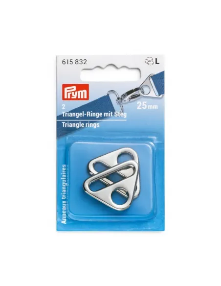 Anneau triangulaire Prym argent 25 mm | Zephyr Tissus