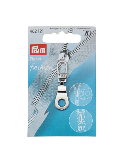 Tirette « Fashion-Zipper », oeillet, argent
