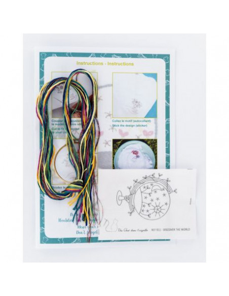 Kit broderie Easy custo, taille S, Discover the world