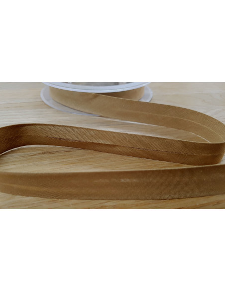 Biais tout textile, polycoton, 20mm, taupe