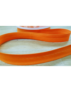 Biais tout textile, polycoton, 20mm, orange