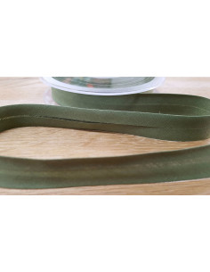 Biais tout textile, polycoton, 20mm, vert amande
