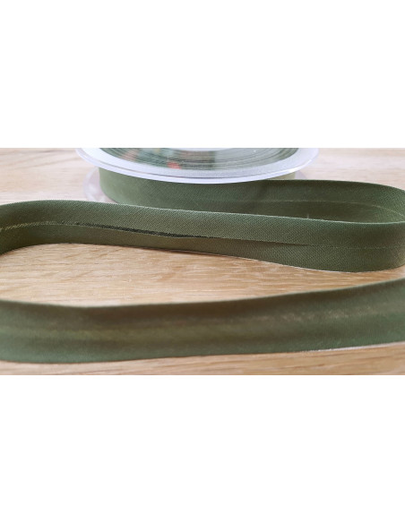 Biais tout textile, polycoton, 20mm, vert amande