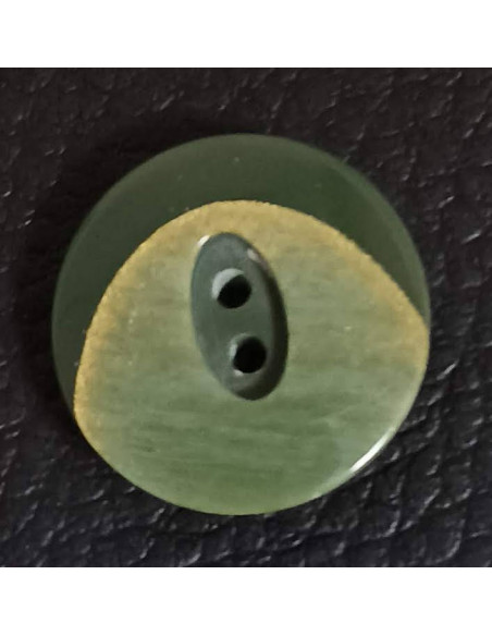 Bouton 2 trous, Ø 17 mm, vert