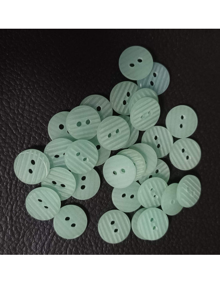 Bouton 2 trous, Ø 14 mm, vert