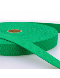 Sangle coton, 30mm, vert prairie