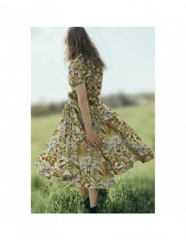 Lin viscose imprimé, tropiques