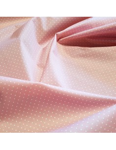 Tissu, Coton Enduit Pois, Rose, Laize 150 cm, 80% Coton 20% Acrylique 255g/m² 2