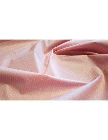 Coton enduit, pois, rose