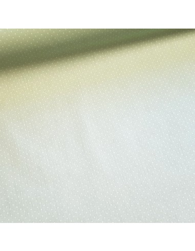 Tissu, Coton Enduit Pois, Vert Clair, Laize 150 cm, 80% Coton 20% Acrylique