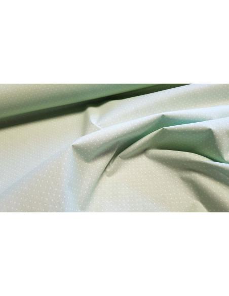 Coton enduit, pois, vert clair