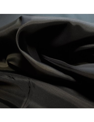 Tissu, Doublure Pongé Antistatique, Noir Intense, Laize 150 cm, 100% Acétate