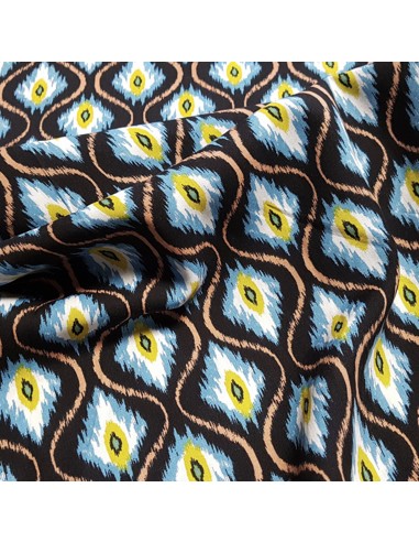 Tissu, Imprimé Graphique, Motifs Géométriques, Laize 145 cm, 52% Viscose 48% Coton 85g/m²