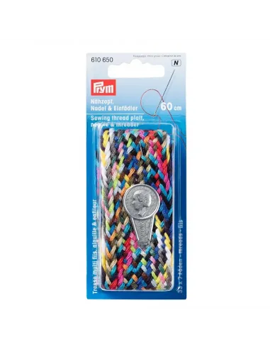 Tresse multifils avec aiguille et enfileur, 60cm