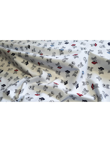 Popeline de coton, crânes