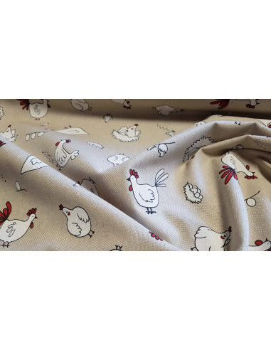 Demi-natté, aspect lin, les poules