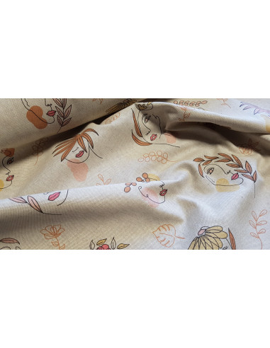 Demi-natté, aspect lin, visages féminins