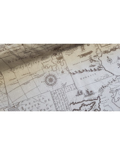 Demi-natté, aspect lin, carte de la mer méditerranée