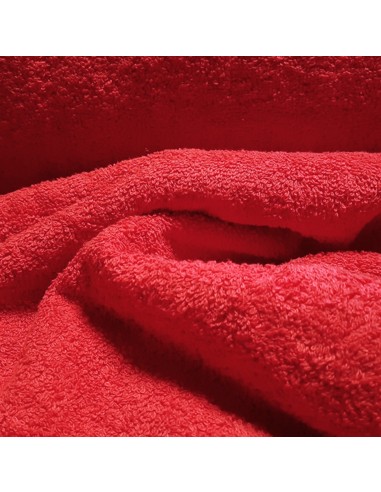 Tissu, Éponge, Rouge, Laize 140 cm, 100% Coton