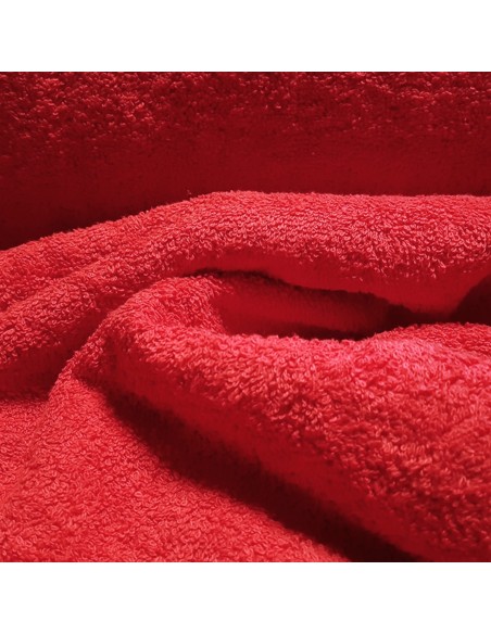 Tissu, Éponge, Rouge, Laize 140 cm, 100% Coton
