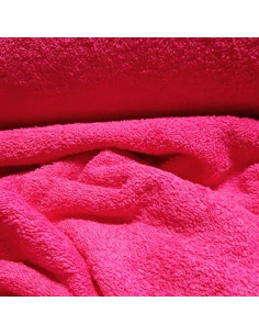 Tissu, Éponge de Coton Uni, Fuchsia, Laize 140 cm, 100% Coton 2