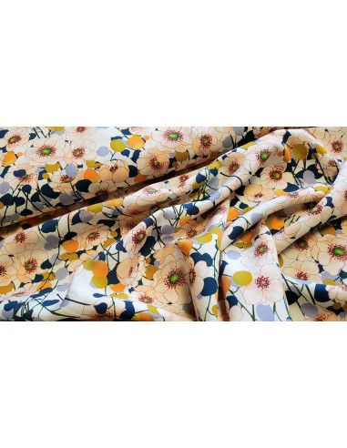 Viscose imprimée, fleurs