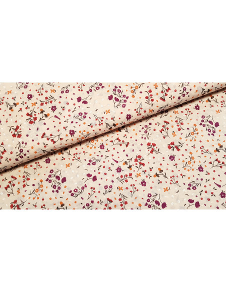 Coton plumetis imprimé, fleurs