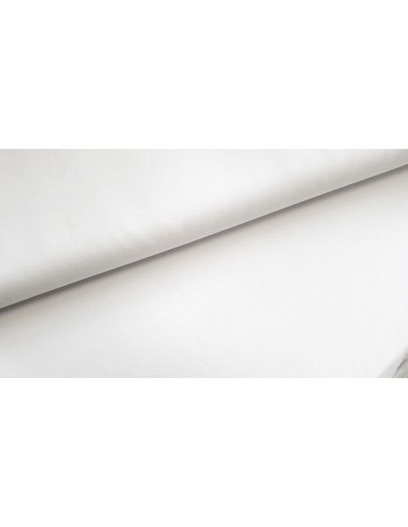 Sergé microfibre, stretch, blanc
