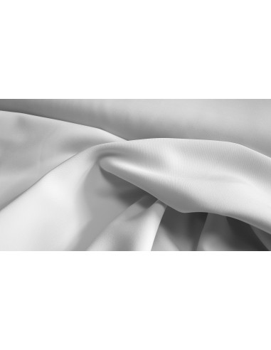 Sergé microfibre, stretch, blanc