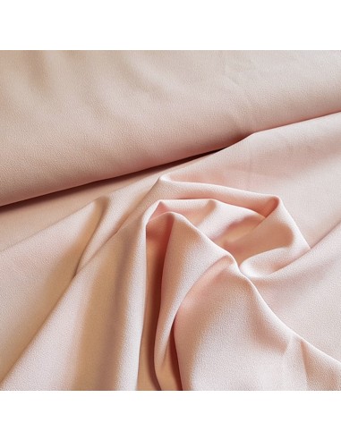 Tissu, Crêpe Léger Uni, Rose Poudré, Laize 147 cm, 100% Polyester 169g/m²