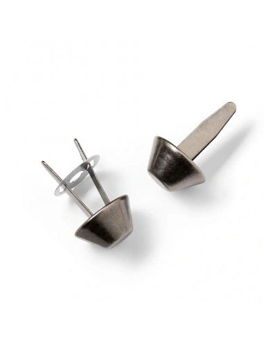 Patins à clouer pour sacs, 15mm, vieux argent