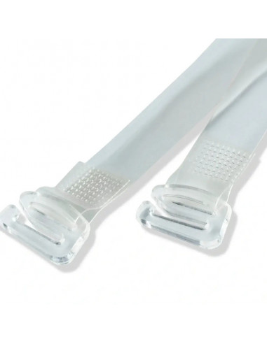 Maintien bretelles soutien-gorge, 10mm, transparent