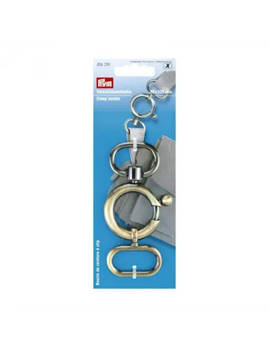 Boucle ceinture à clip Prym laiton 35 mm | Zephyr Tissus